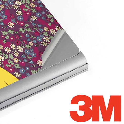 Disney Snow White Character with Floral Pattern Surface Book 2 13.5in Skin